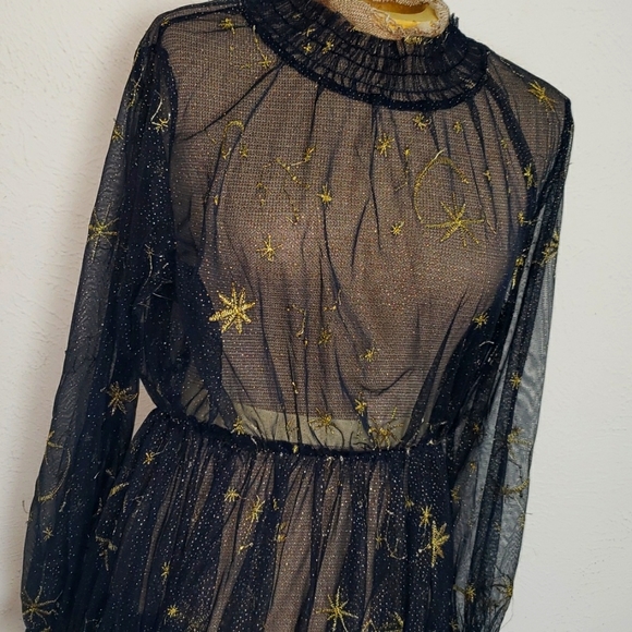 CELESTIAL MESH MIDI DRESS SZ XL - Picture 2 of 7